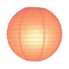 8" Paper Lantern Peach Blush Regular Wire